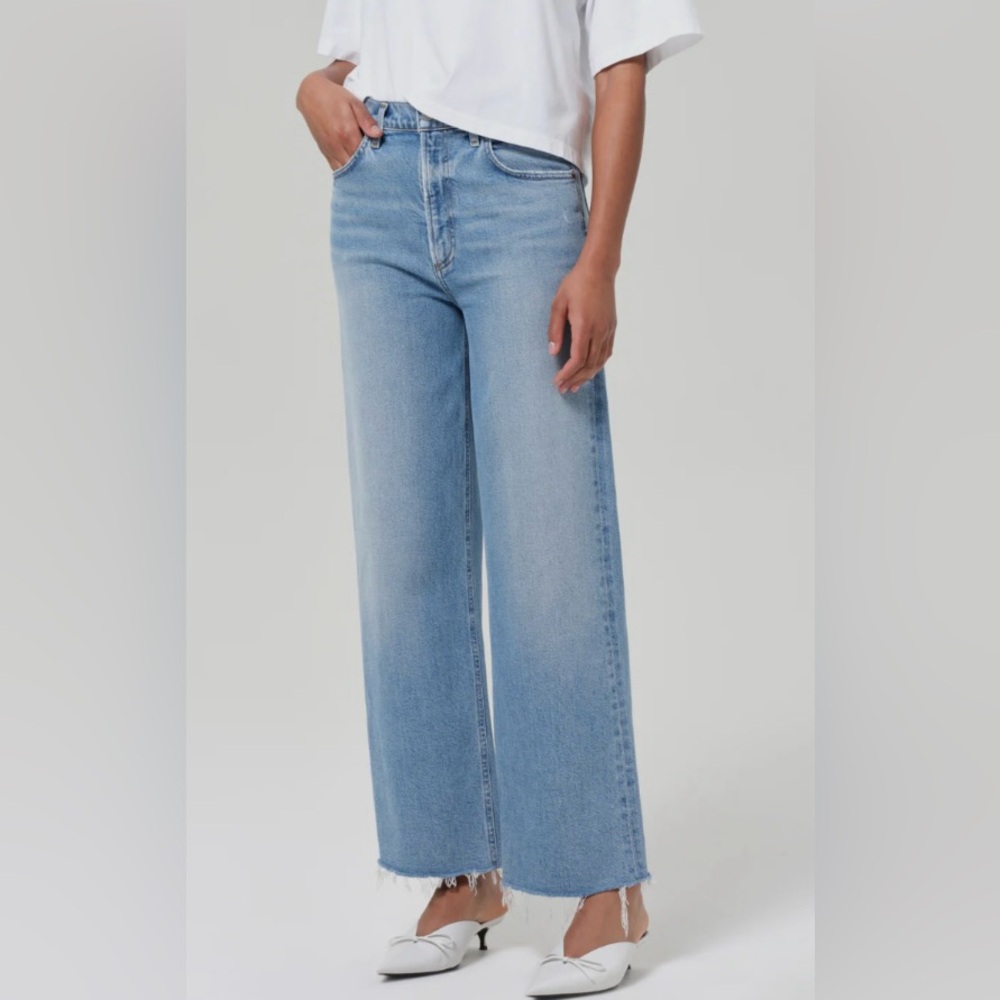 AGOLDE Ren High-Rise Crop Wide-Leg Jeans NWT Forum - Picture 7 of 16